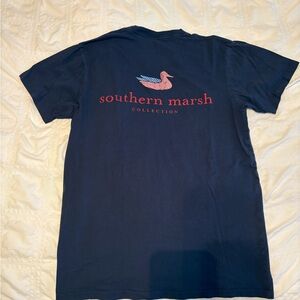 Southern Marsh Classic Navy Tee with Red Logo